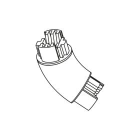 Angle raccord pente 90 à 160° PVC antibactérien avec joints bactéricides